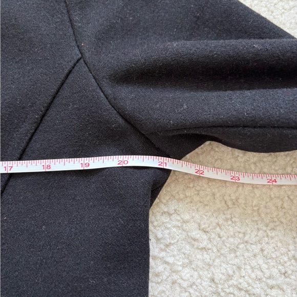 American Rag Y2K double breasted two collar insulated black wool pea coat, sz S - Picture 6 of 11